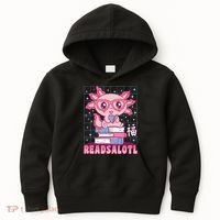 Axolotl Books Readsalotl Reading Bookworm Kids Hoodie thumb 0
