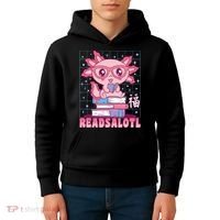 Axolotl Books Readsalotl Reading Bookworm Kids Hoodie thumb 4