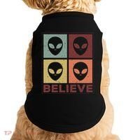 Alien Believe Retro Alien Gift For Alien Believer Doggie Tank thumb 0