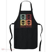 Alien Believe Retro Alien Gift For Alien Believer Apron thumb 0