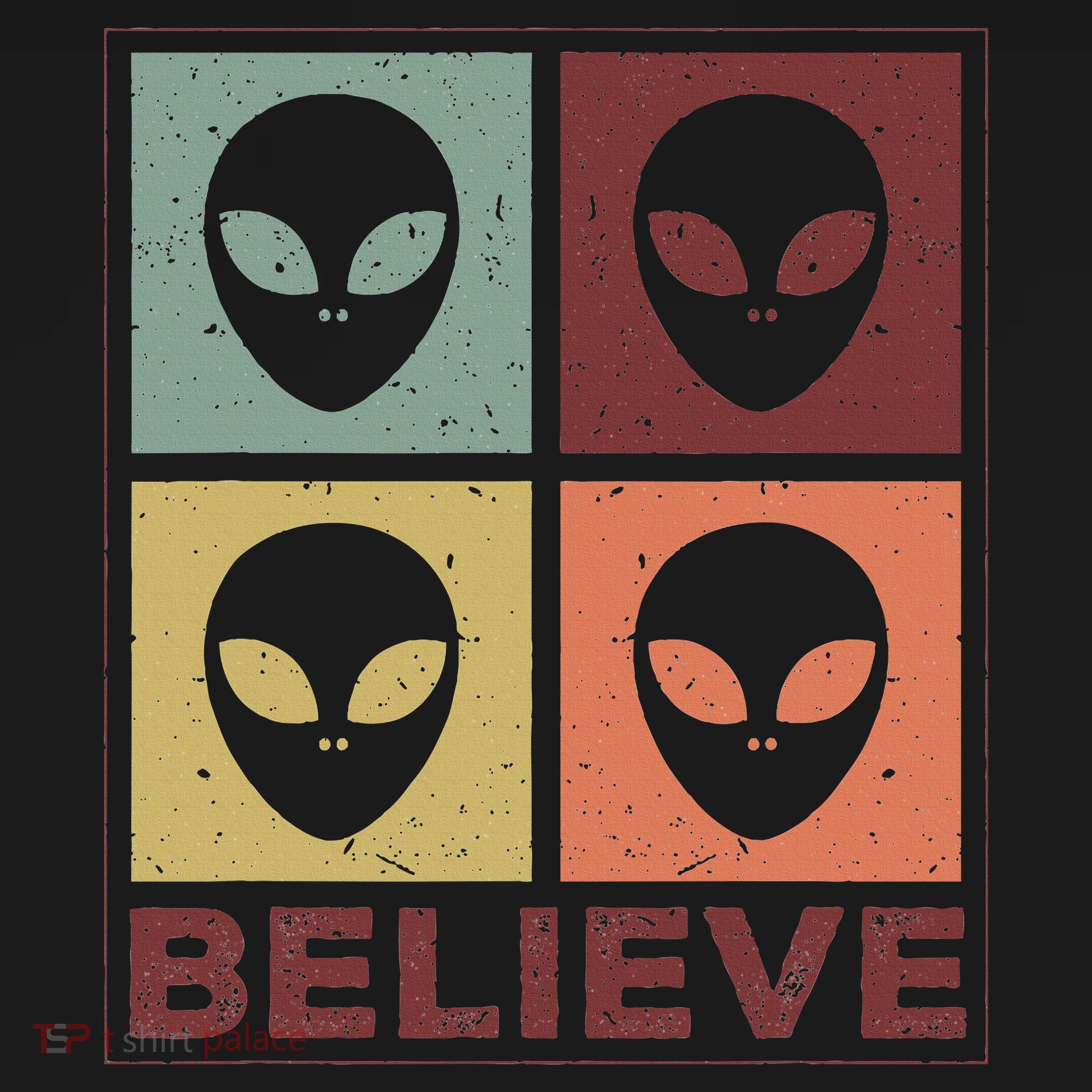 Alien Believe Retro Alien Gift For Alien Believer Apron