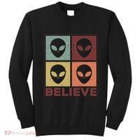 Alien Believe Retro Alien Gift For Alien Believer Sweatshirt thumb 0