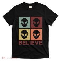 Alien Believe Retro Alien Gift For Alien Believer T-Shirt thumb 0