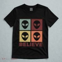 Alien Believe Retro Alien Gift For Alien Believer T-Shirt thumb 5