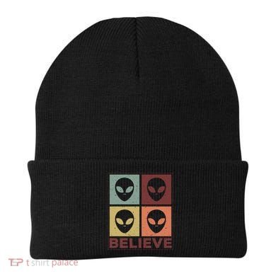 Alien Believe Retro Alien Gift For Alien Believer Beanie