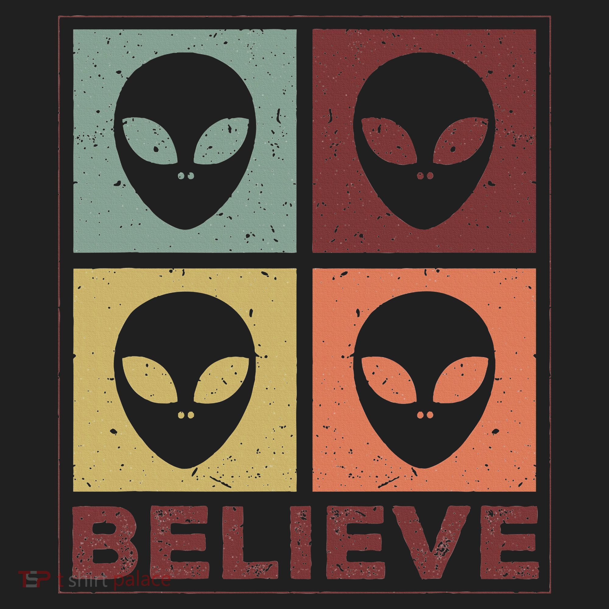 Alien Believe Retro Alien Gift For Alien Believer Beanie