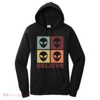 Alien Believe Retro Alien Gift For Alien Believer Women's Hoodie thumb 0