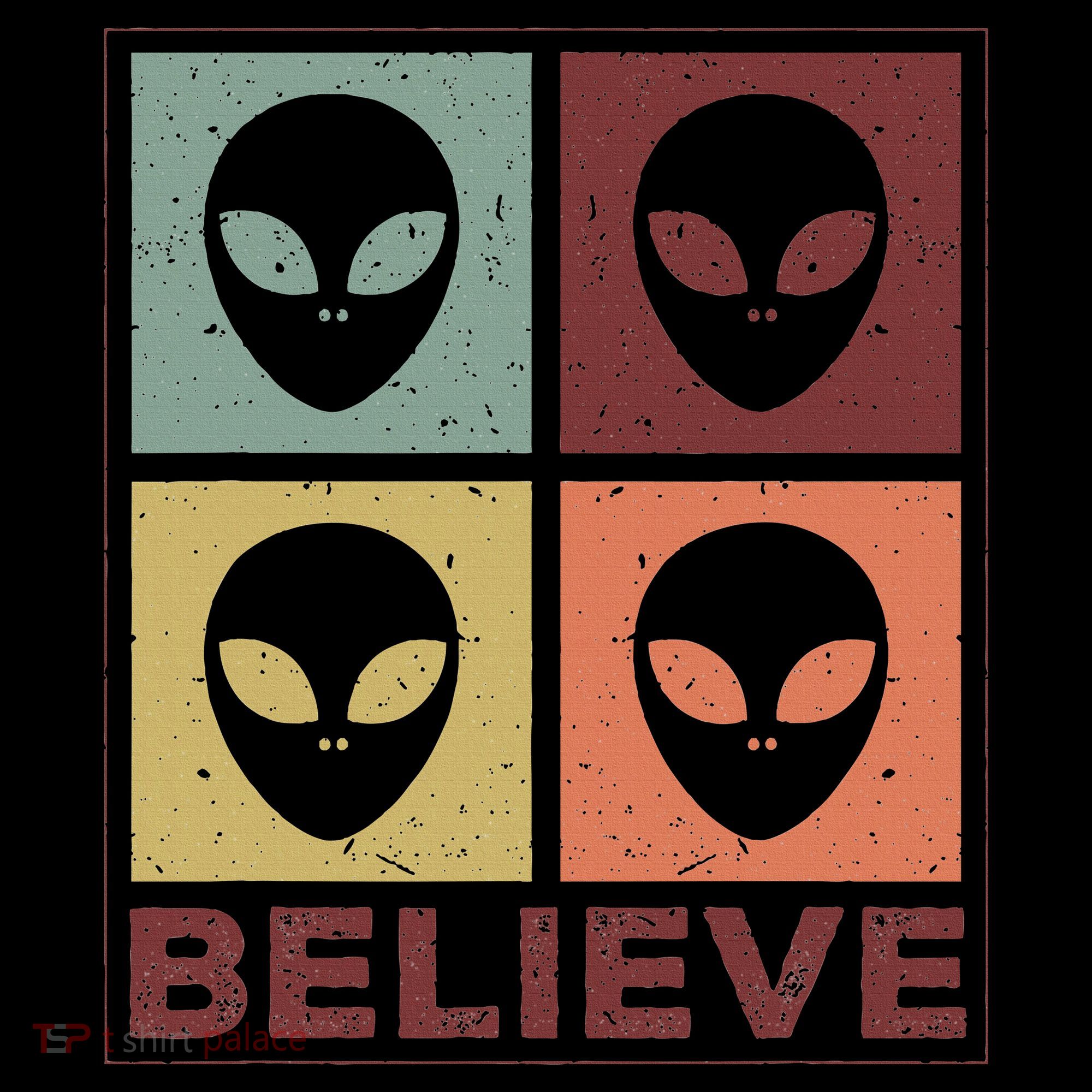 Alien Believe Retro Alien Gift For Alien Believer Women's Hoodie