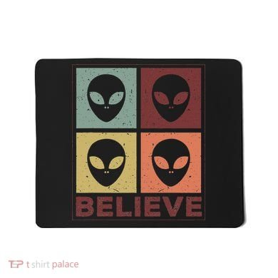 Alien Believe Retro Alien Gift For Alien Believer Mousepad