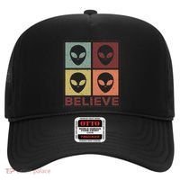 Alien Believe Retro Alien Gift For Alien Believer Hat thumb 0
