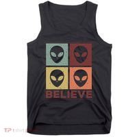 Alien Believe Retro Alien Gift For Alien Believer Tank Top thumb 0