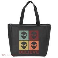 Alien Believe Retro Alien Gift For Alien Believer Tote Bag thumb 0