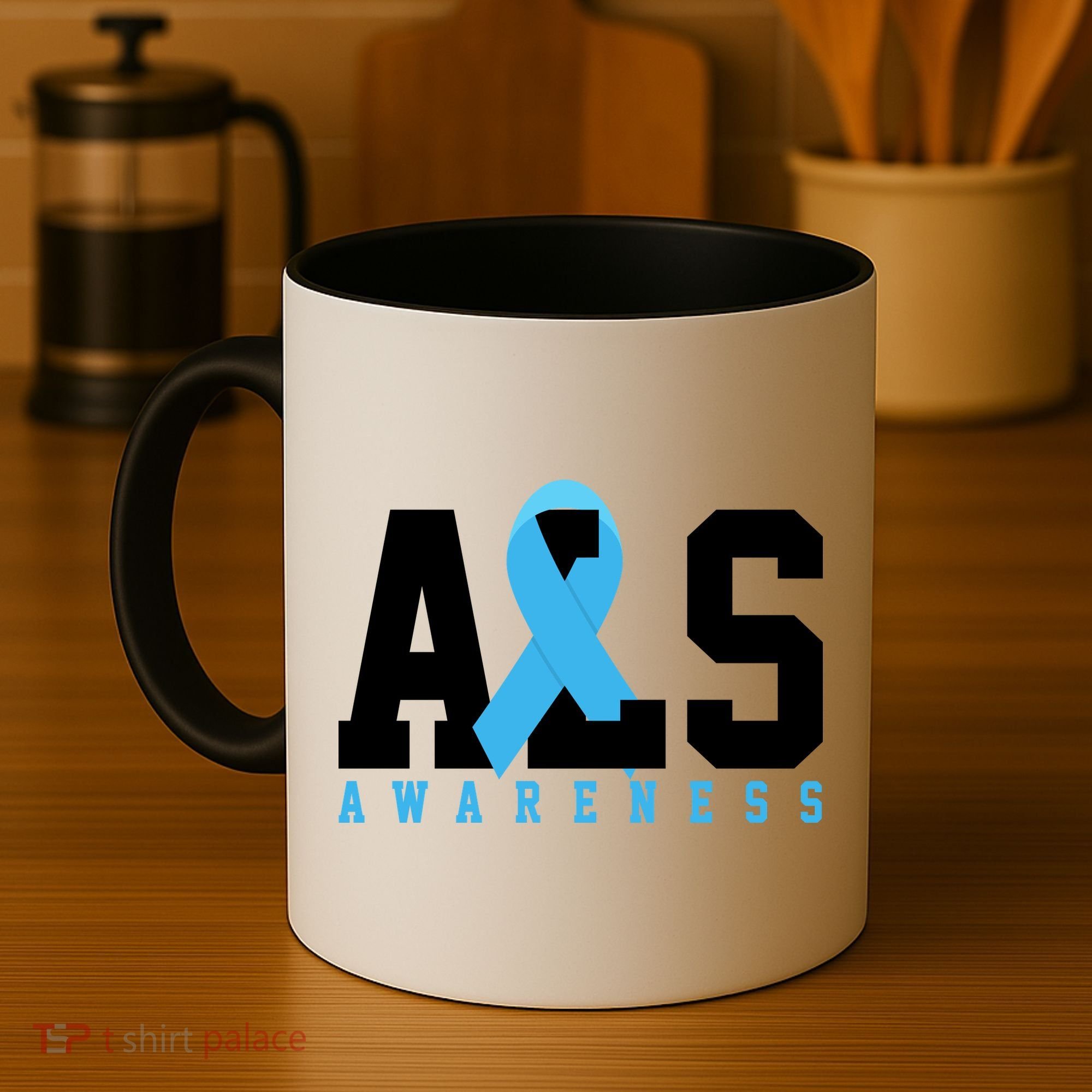 Als Blue Ribbon Awareness Coffee Mug