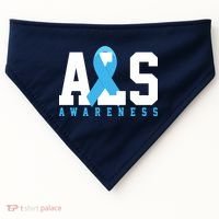 Als Blue Ribbon Awareness USA-Made Doggie Bandana thumb 0