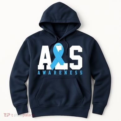 Als Blue Ribbon Awareness Hoodie