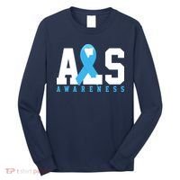 Als Blue Ribbon Awareness Long Sleeve Shirt thumb 0