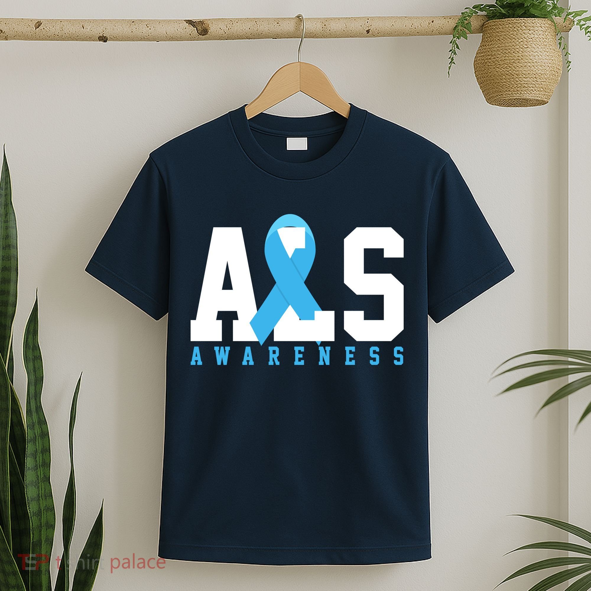 Als Blue Ribbon Awareness T-Shirt