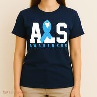 Als Blue Ribbon Awareness T-Shirt thumb 4