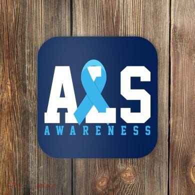 Als Blue Ribbon Awareness Coaster