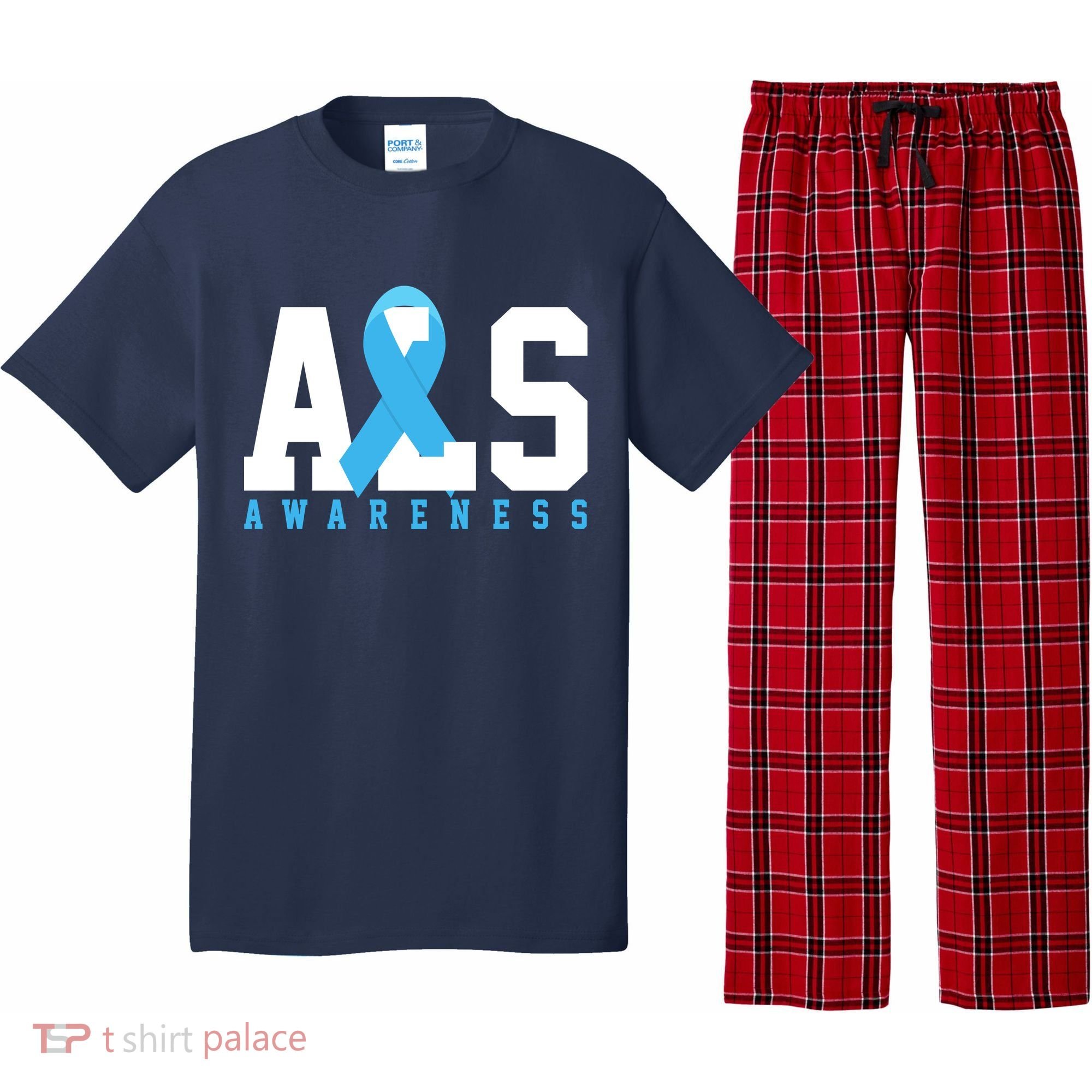 Als Blue Ribbon Awareness Pajama Set