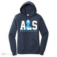 Als Blue Ribbon Awareness Women's Hoodie thumb 0