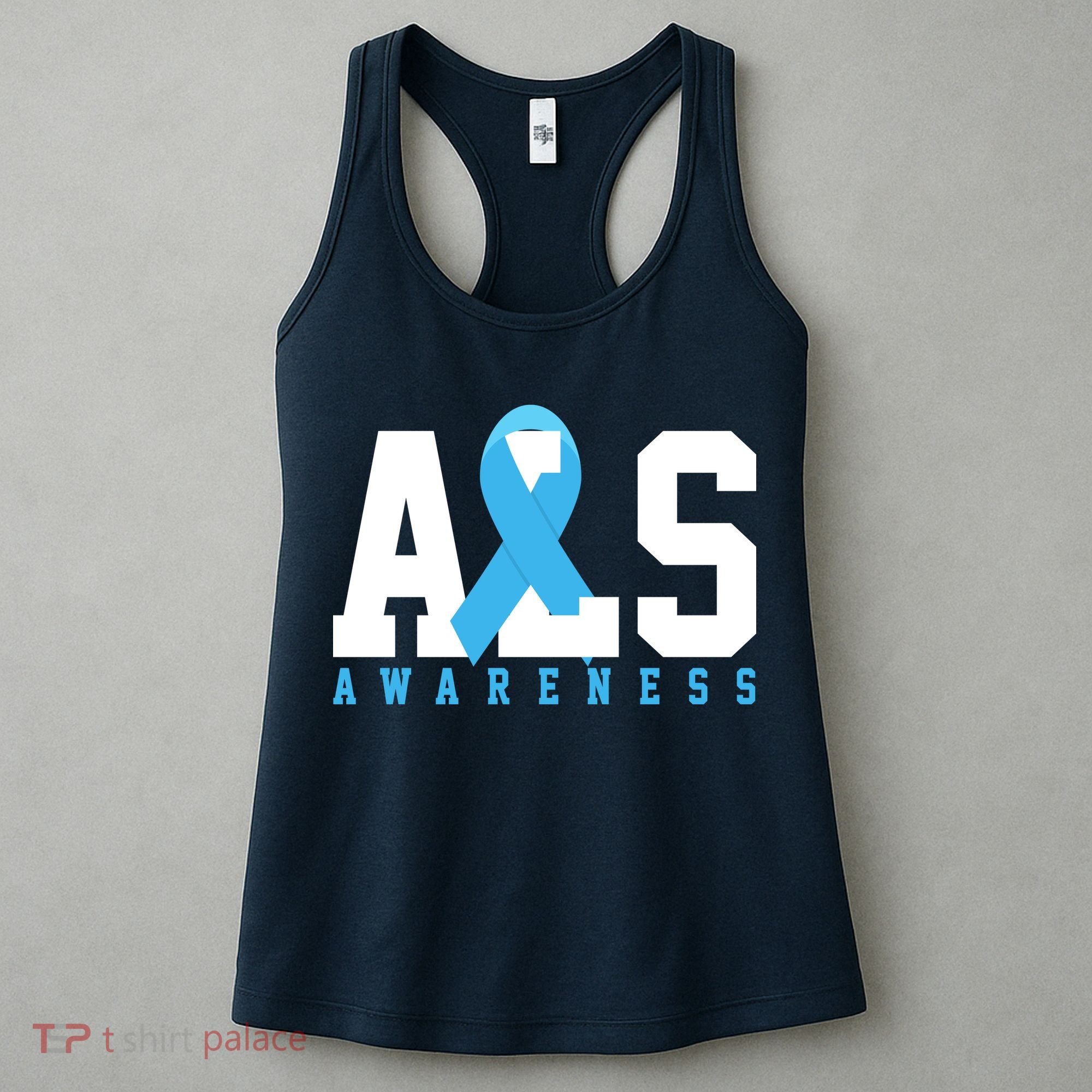 Als Blue Ribbon Awareness Women's Tank Top