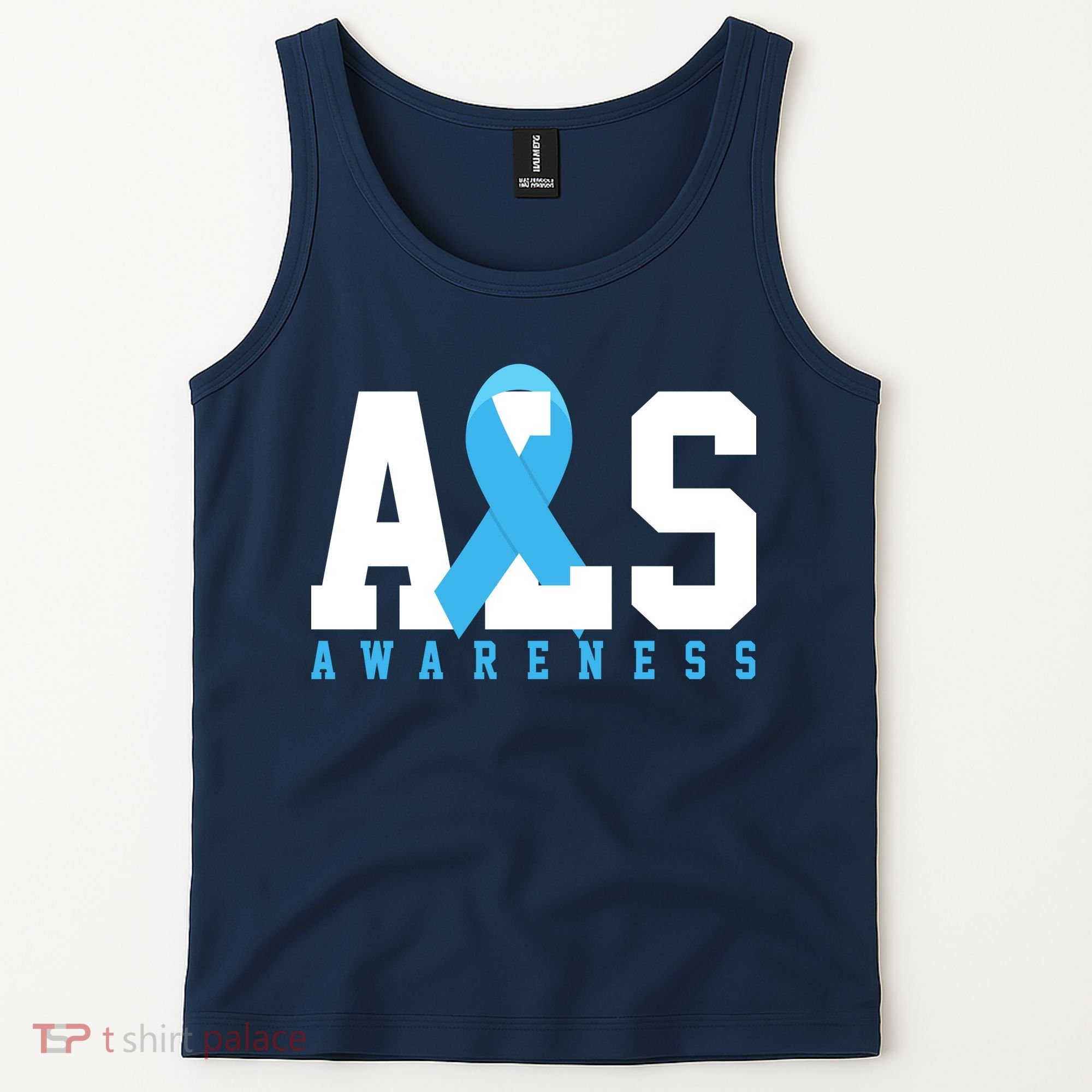 Als Blue Ribbon Awareness Tank Top