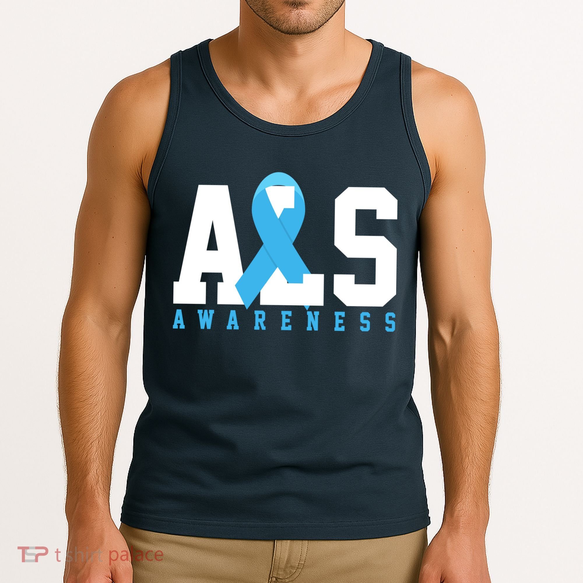 Als Blue Ribbon Awareness Tank Top