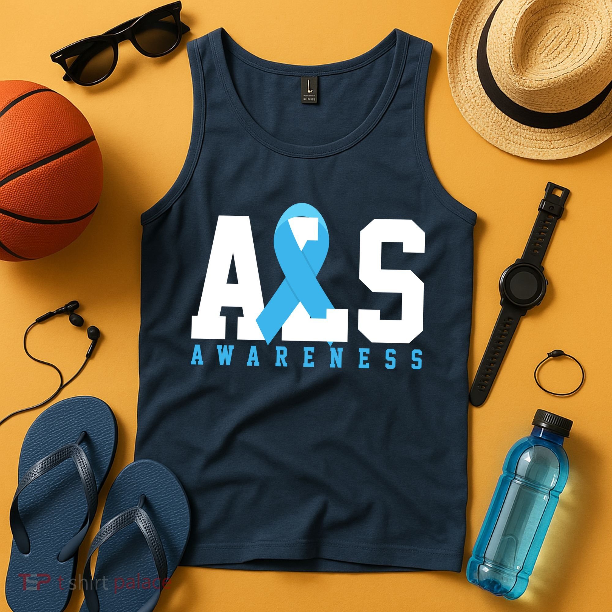 Als Blue Ribbon Awareness Tank Top