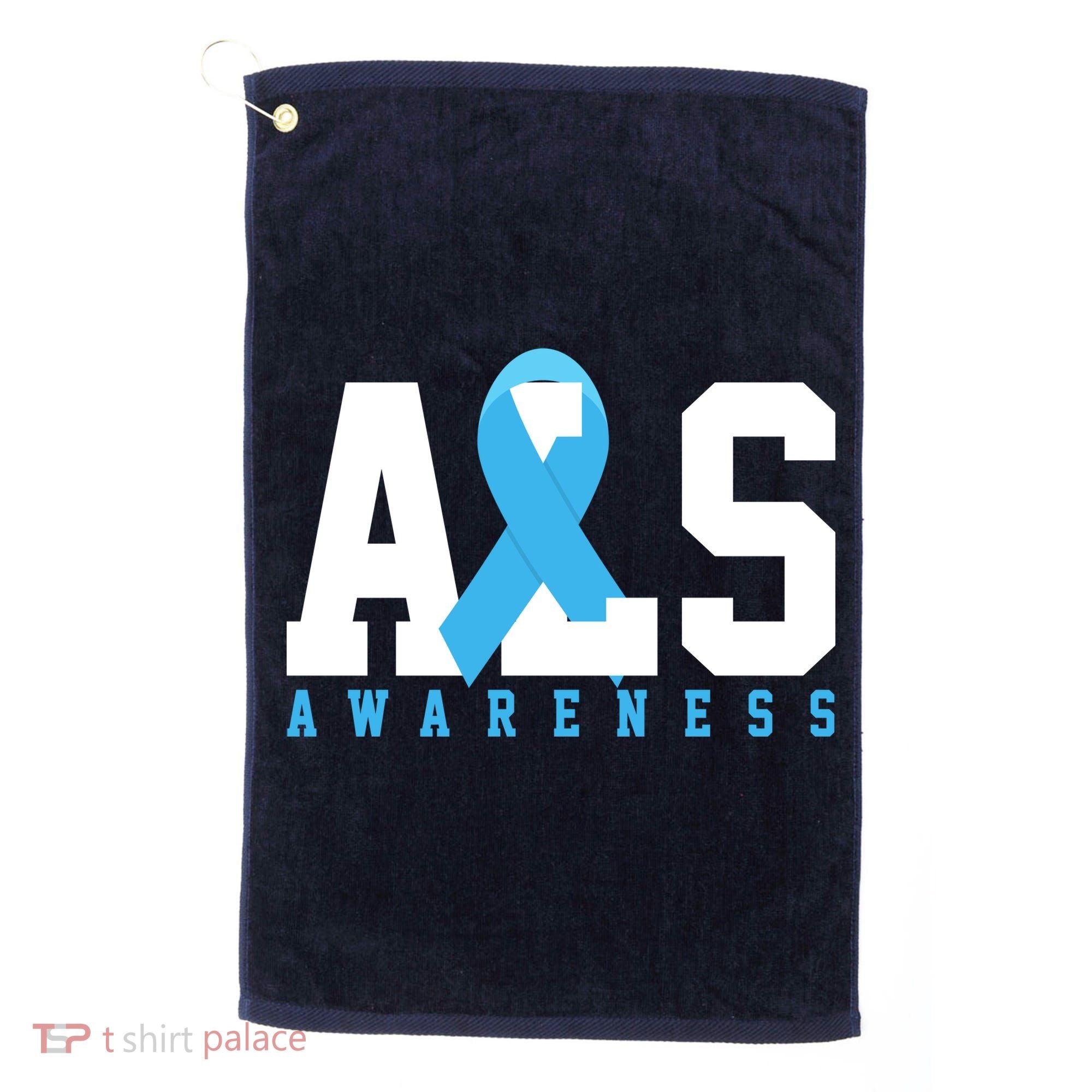 Als Blue Ribbon Awareness Golf Towel