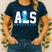 Als Blue Ribbon Awareness Women's T-Shirt thumb 2