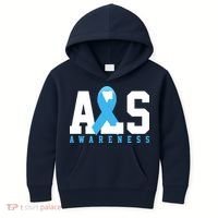 Als Blue Ribbon Awareness Kids Hoodie thumb 0