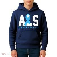 Als Blue Ribbon Awareness Kids Hoodie thumb 4