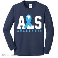 Als Blue Ribbon Awareness Kids Long Sleeve Shirt thumb 0