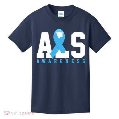 Als Blue Ribbon Awareness Kids T-Shirt