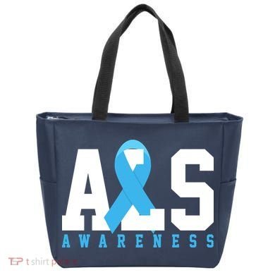 Als Blue Ribbon Awareness Tote Bag