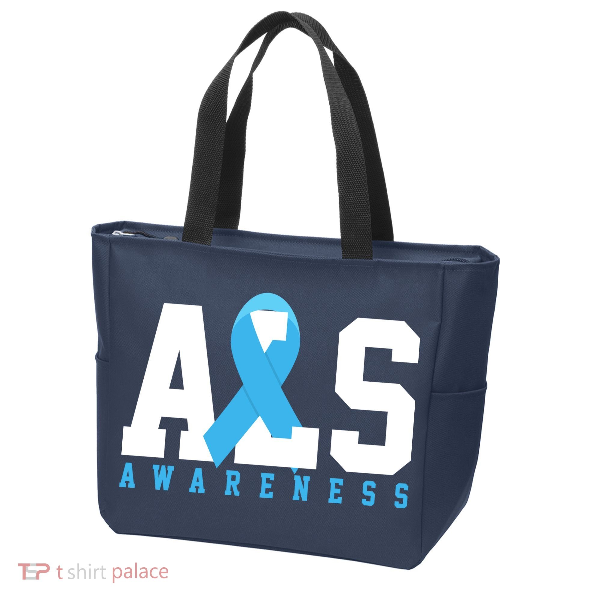 Als Blue Ribbon Awareness Tote Bag