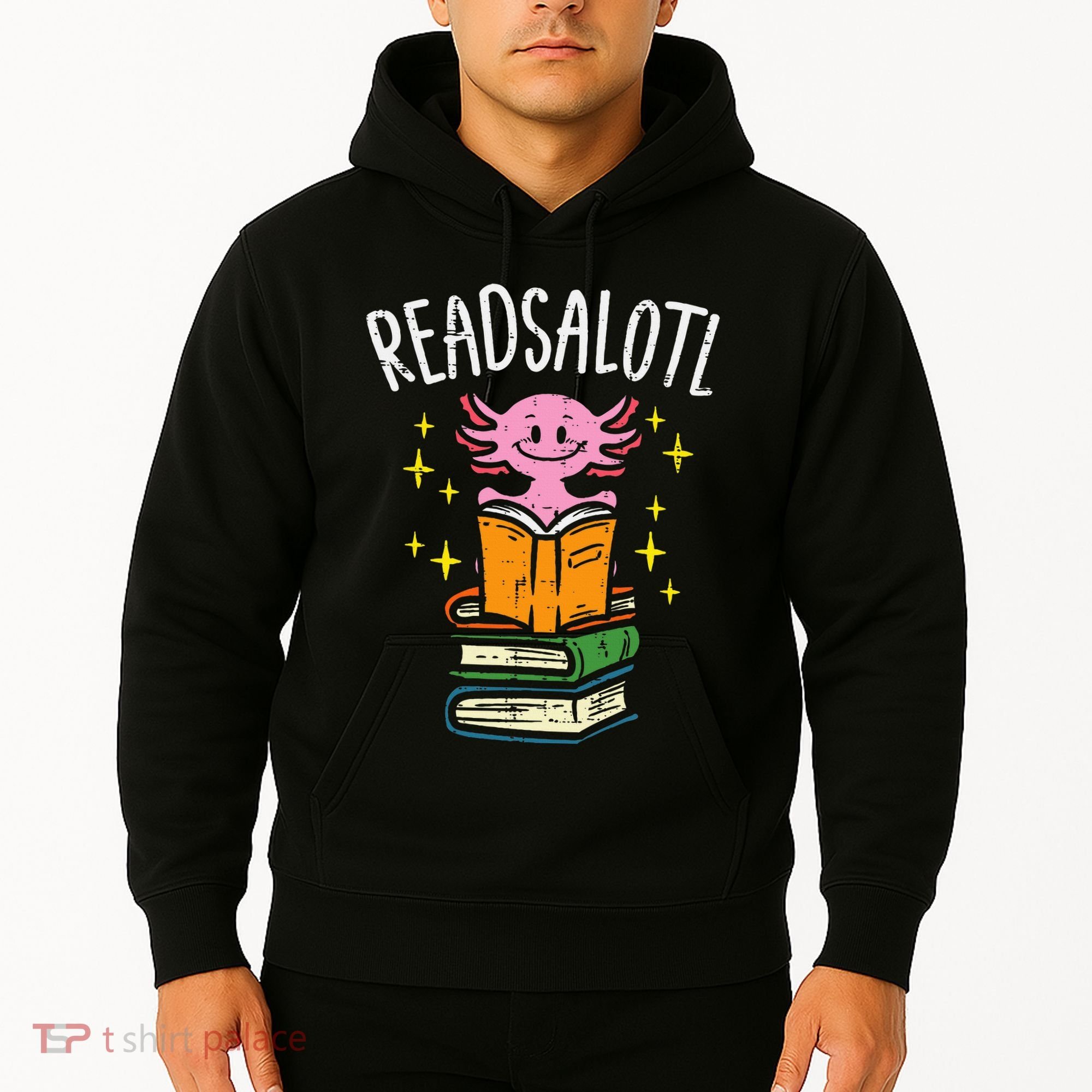Axolotl Books Readsalotl Reading Bookworm Hoodie