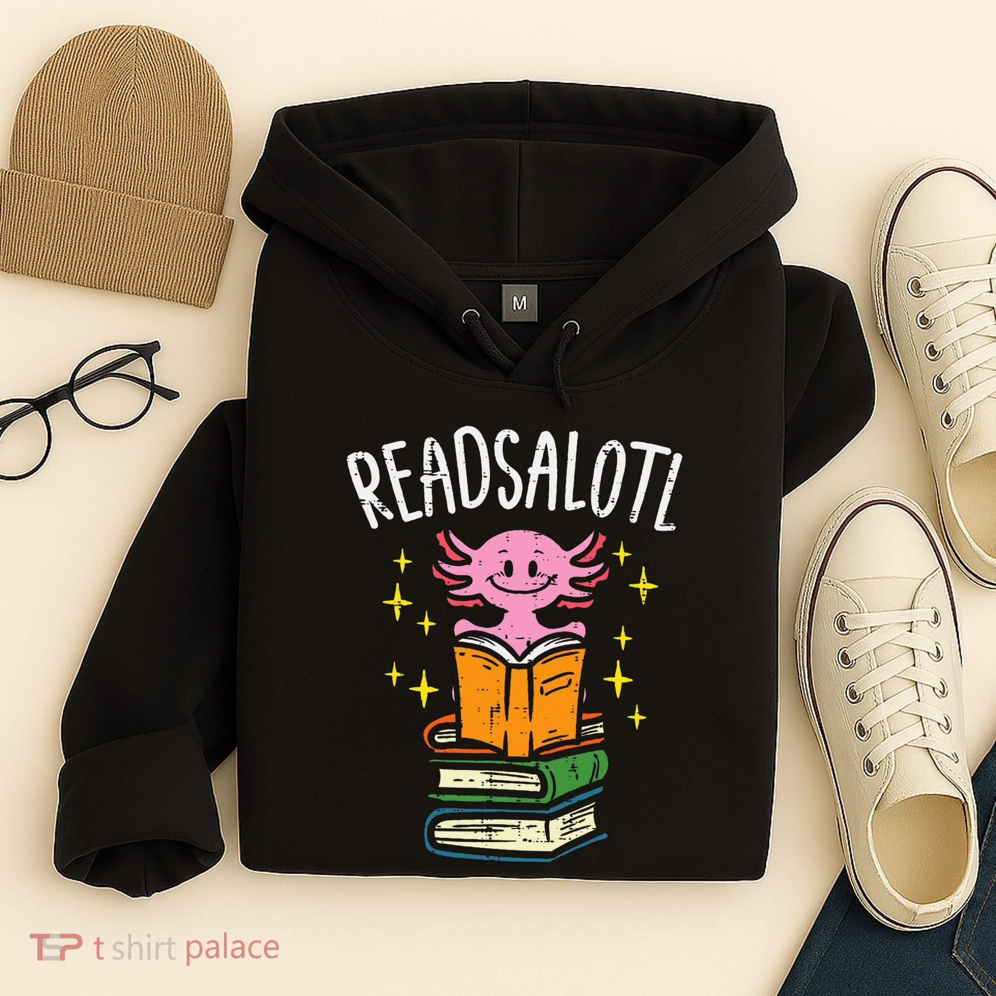 Axolotl Books Readsalotl Reading Bookworm Hoodie