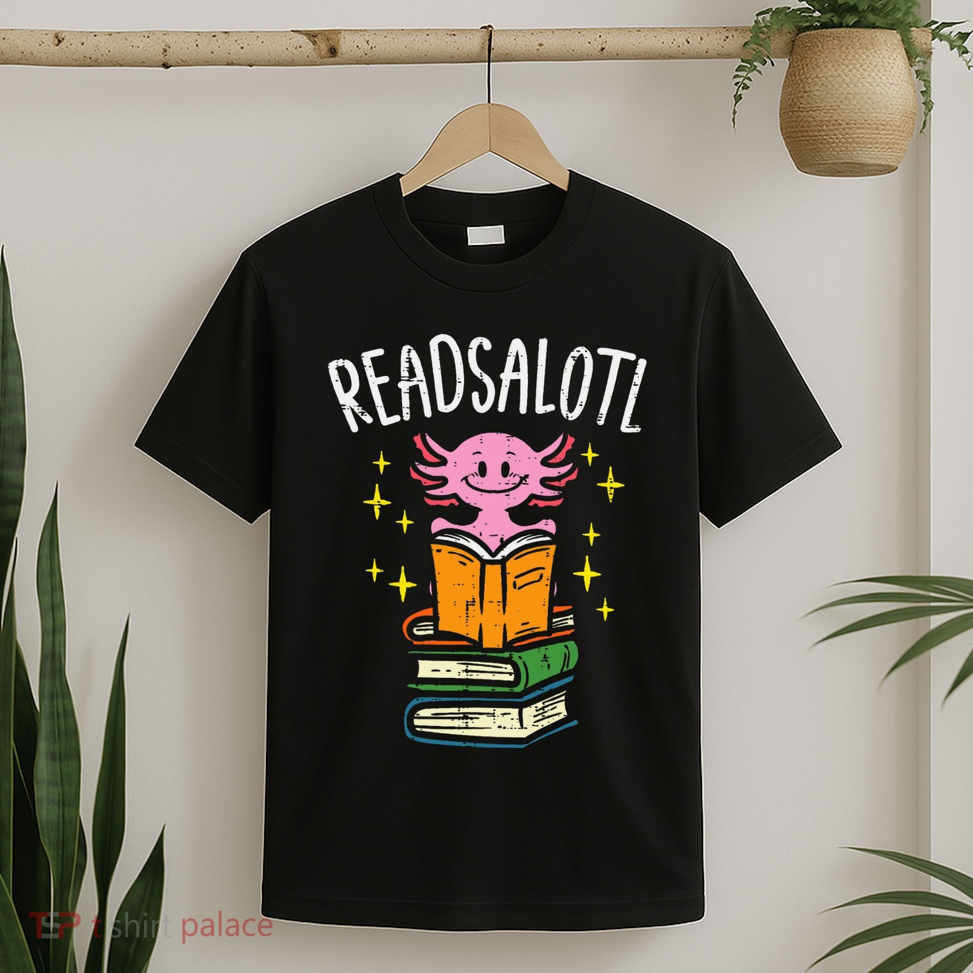 Axolotl Books Readsalotl Reading Bookworm T-Shirt
