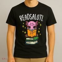 Axolotl Books Readsalotl Reading Bookworm T-Shirt thumb 3
