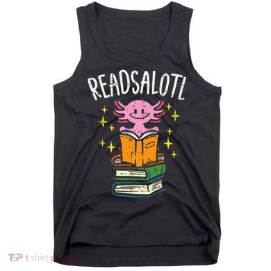 Axolotl Books Readsalotl Reading Bookworm Tank Top