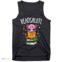 Axolotl Books Readsalotl Reading Bookworm Tank Top thumb 0