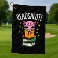 Axolotl Books Readsalotl Reading Bookworm Golf Towel thumb 1