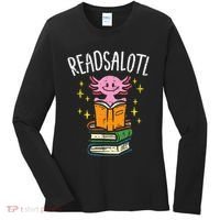 Axolotl Books Readsalotl Reading Bookworm Women's Long Sleeve Shirt thumb 0