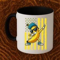 American Banana Retro USA Flag Dabbing Bananas Coffee Mug thumb 2