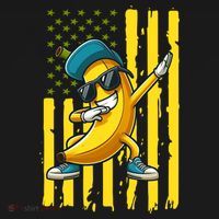 American Banana Retro USA Flag Dabbing Bananas Ornament thumb 1