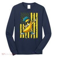 American Banana Retro USA Flag Dabbing Bananas Long Sleeve Shirt thumb 0