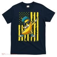American Banana Retro USA Flag Dabbing Bananas T-Shirt thumb 0