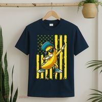 American Banana Retro USA Flag Dabbing Bananas T-Shirt thumb 2